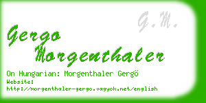 gergo morgenthaler business card